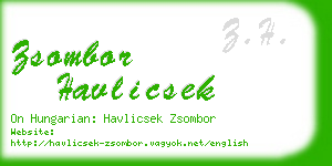 zsombor havlicsek business card